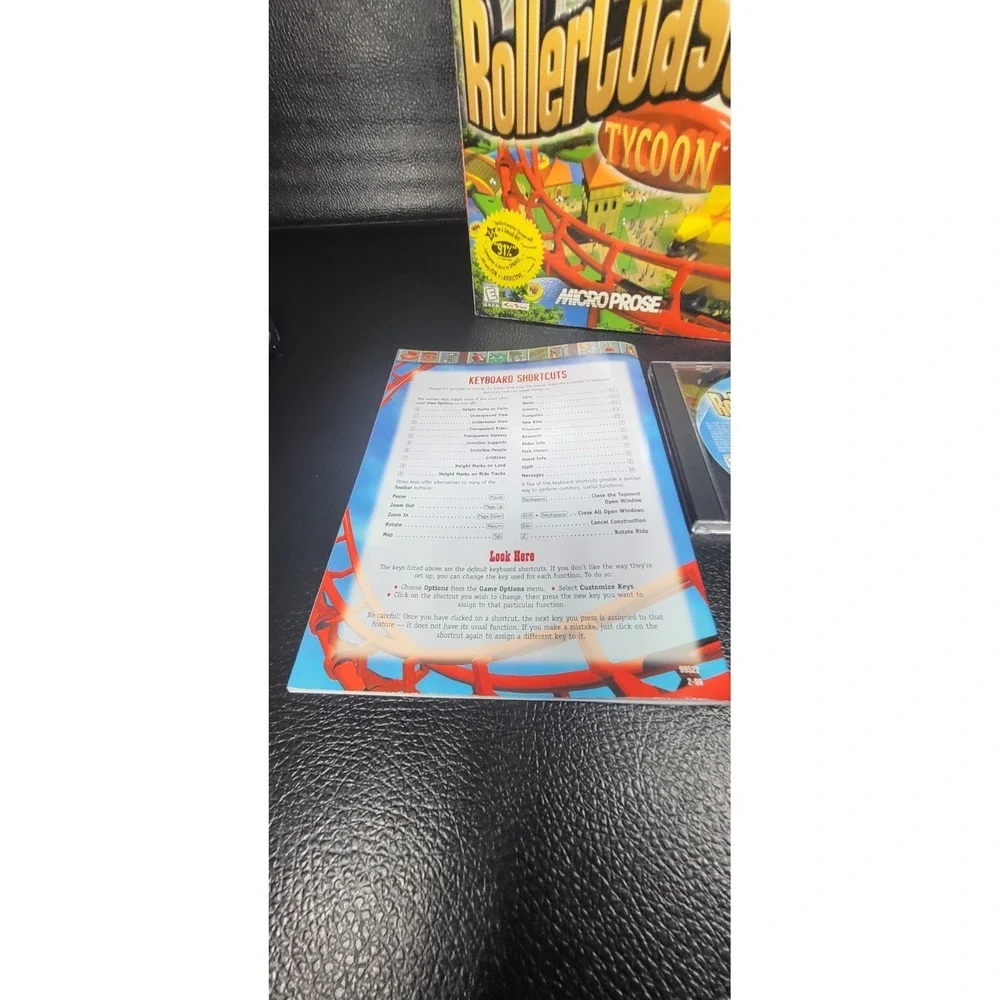 RollerCoaster Tycoon PC Game box 1999 Windows 95/'98 CD-ROM & Manual HYPE STICKR